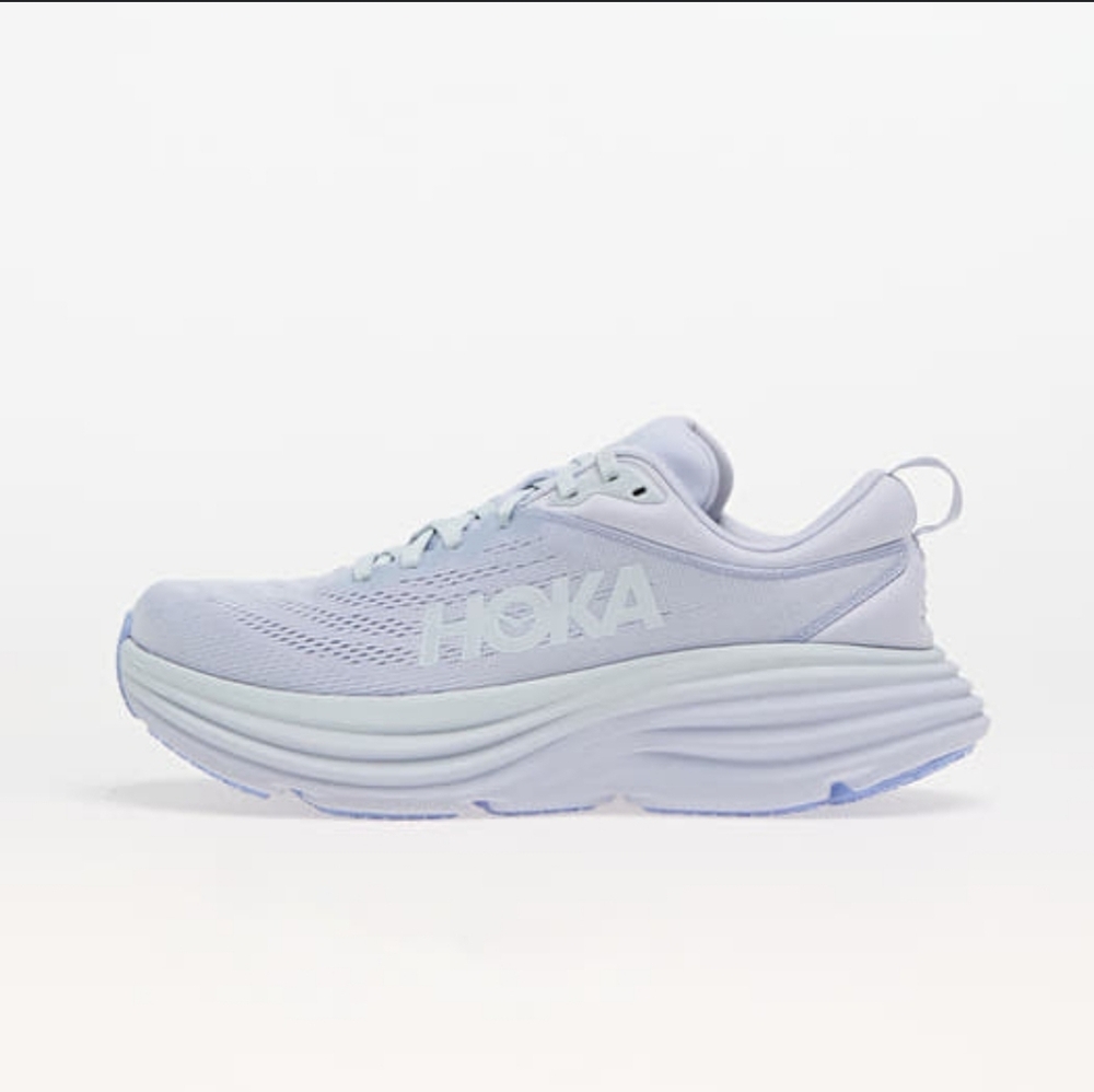 Brand New HOKA Men's Bondi 8 Shoes Color Ether/ Illusion Size 8.5D